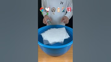 TRY TO GUESS HOW MANY TISSUE PAPER IT TOOKS! #satisfying #asmr #experiment #water