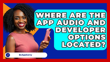 Where Are The App Audio And Developer Options Located? - Be App Savvy