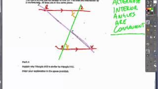PARCC Release Item Parellel Lines transveral (geometry) middle school math