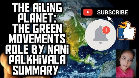The Ailing Planet:the Green Movement