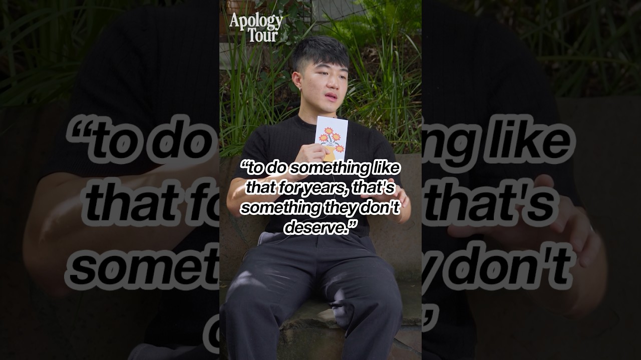Writing a note to say sorry