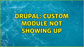 Celebrity Drupal: Custom Module not showing up (3 Solutions!!) Profile