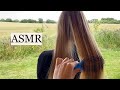 ASMR Let the sound of nature help you fall asleep 🍃 Hair play, hair brushing &amp; braiding (no talking)