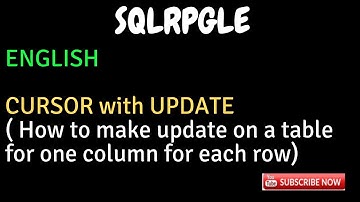 IBM i, AS400 Tutorial, iSeries, System i -Cursor with Update - Update one column per row in a table