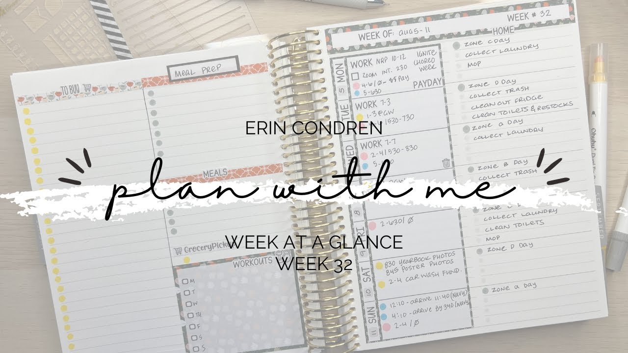 PLAN WITH ME | DAILY DUO | ERIN CONDREN | DAILY DUO PLAN WITH ME | WEEK ...