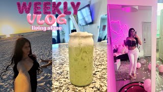 weekly vlog! new matcha + good news + beach vibes &more!