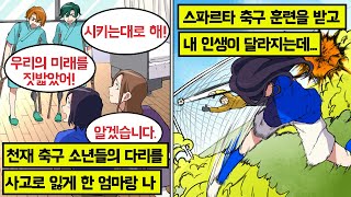 [만화] 낡고 오래된 차를 렌트해서 엄마랑 드라이브를 하다가, 축구 천재 쌍둥이 소년들을 치고 말았다. 용서 받으려면 시키는 건 뭐든지 하라고 해서, 축구를 하게 되는데...