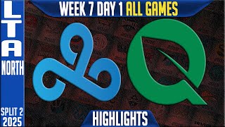 C9 vs FLY Highlights ALL GAMES | LCS W7D1 Split 2 2025 LTA North | Cloud9 vs FlyQuest