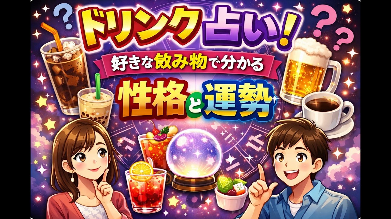 ドリンク占い。好きな飲み物で分かる性格と運勢