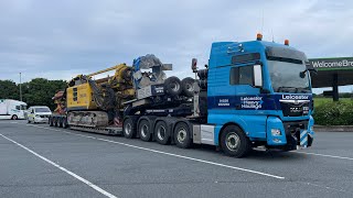DCS Abnormal Load Escort Services - LHH with pilling equipment into Halifax with a Police Escort