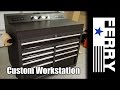 Ⓕ Custom Workstation / Tool Cart (ep4) WITH Built In Air Compressor / assembly cabinet