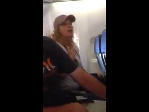 Crazy woman on a plane