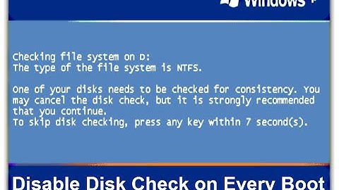 [Easy] Disable Disk Check on Every Boot - Restart