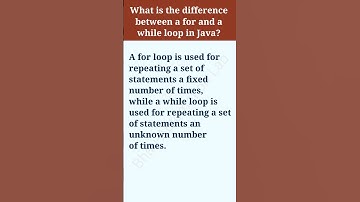 difference in for and a while loop in java | interview questions #shorts #youtubeshorts #shortvideo