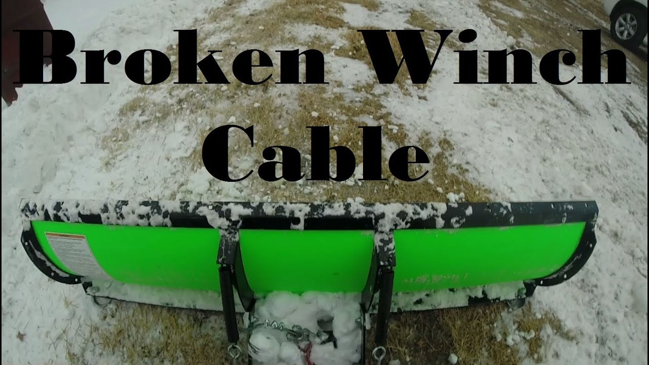 GoPro Arctic Cat 4Wheeler Winch Cable Breaks While Snow Plowing YouTube