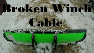 GoPro: Arctic Cat 4-Wheeler Winch Cable Breaks While Snow Plowing