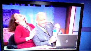 WGN Morning News  Paul Konrad drinks to much water.