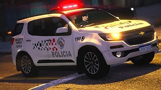 ROUBO EM UM POSTO DE COMBUSTÍVEL - GTA V ROTINA POLICIAL PMESP #79 screenshot 4