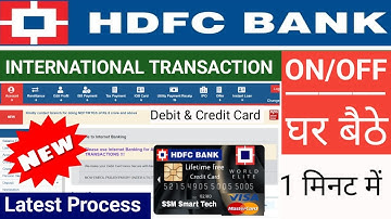 How to activate hdfc debit card international usage | hdfc debit card international transactions