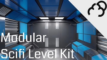 Modular Scifi level design in Blender