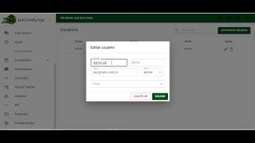 Editar e criar user no chatbot whaticket - Saas