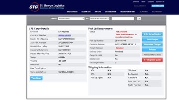 Tracking your STG Logistics Shipment