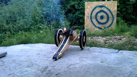 Firing homemade cannon