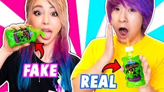 REAL SLIME VS FAKE SLIME CHALLENGE!