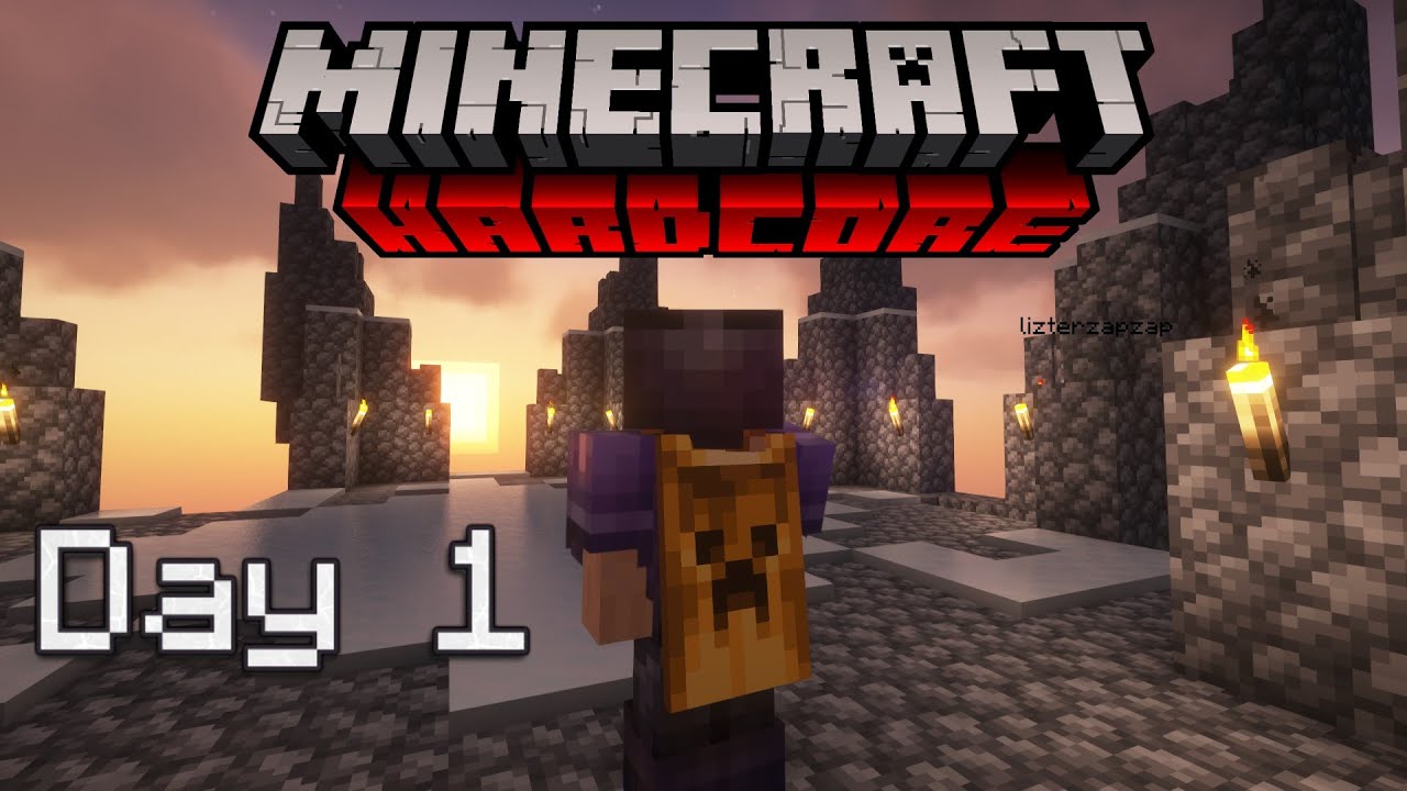Minecraft HARDCORE DAY 1 - YouTube