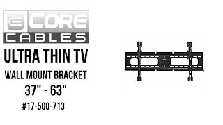 QualGear Heavy-Duty Fixed TV Wall Mount For Most 60″-100″ Flat Panel and Curved TVs, Black Ultra Thin TV Wall Mount Bracket - 37