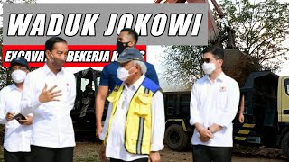 60 WADUK PROGRAM JOKOWI, Excavator bekerja extra tuntaskan pembangunan waduk Jokowi