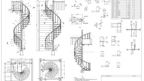 Circular stairs elevation in Autocad