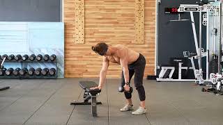 Single Arm Tripod Dumbbell Reverse Fly