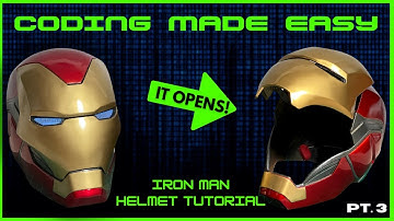 How To Motorize an Iron Man Helmet | PART 3|  Coding and Servos | Ft. Crashworks 3D