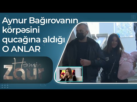 Aparıcı Aynur Bağırovanın körpəsini qucağına aldığı O ANLAR - Həmin Zaur