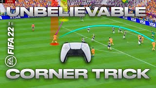 UNSTOPPABLE Corner Kick TECHNIQUE| How to score CORNERS on Fifa 22| Secret Meta Trick|