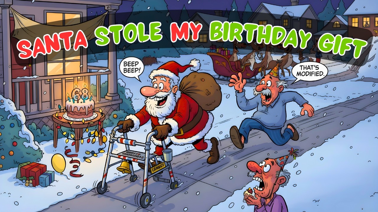 🎅 “Santa Stole My Birthday Gift” - Sixty-Eight Years Old and Chasin’ Santa | Funny Christmas Song 🎶