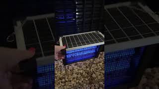 Solar Bug Zapper Outdoor, Waterproof Mosquito Zapper Outdoor Solar Powered, Electric Bug Zapper