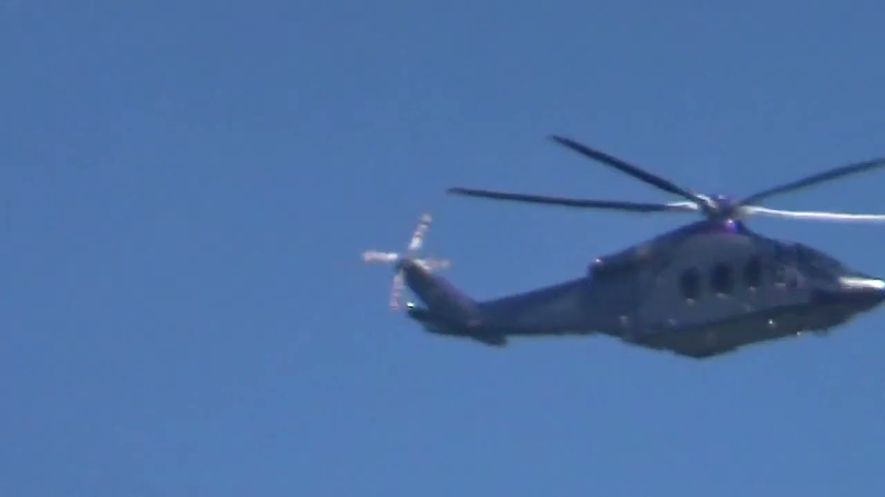 Executive Jet Charter Leonardo AW139 G-DVIO flying over Great Hollands to London