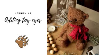How to add the toy eyes / Вставляем глазки / Мишка тедди мк / Sewing teddy bear for beginners