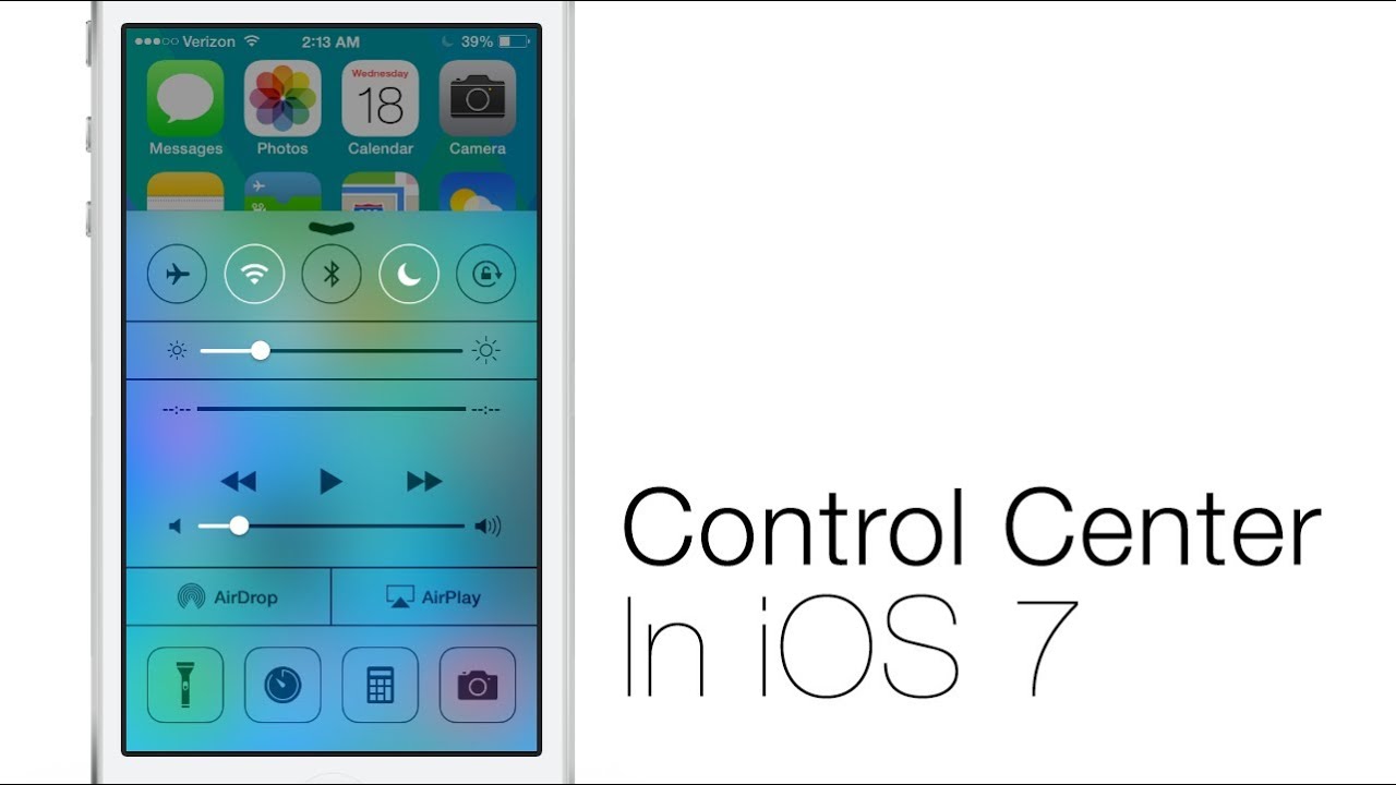 Ios 7 New Features How To Customize Control Center Settings Youtube