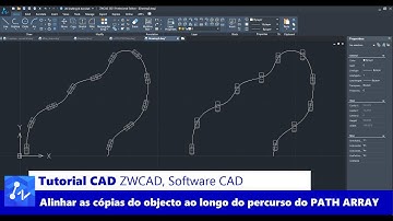 Tutorial CAD: Como Alinhar ou não Cópias de Objectos ao Longo do Percurso do PATH ARRAY no ZWCAD