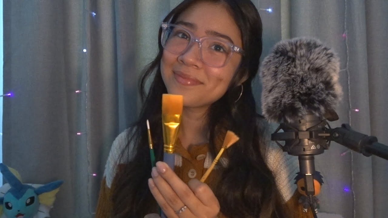 ASMR | Painting You - Personal Attention, Brush Sounds, Tapping Sounds & Lots of Whispers