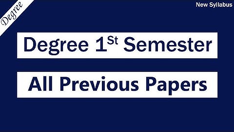 Degree 1st sem All Previous question papers || 1st sem Question Papers previous degree Exams 2022