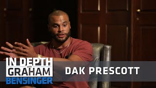 Dallas cowboys quarterback dak prescott has been playing on his rookie
contract, earning a little under $5 million. he says sometimes there
should be discu...