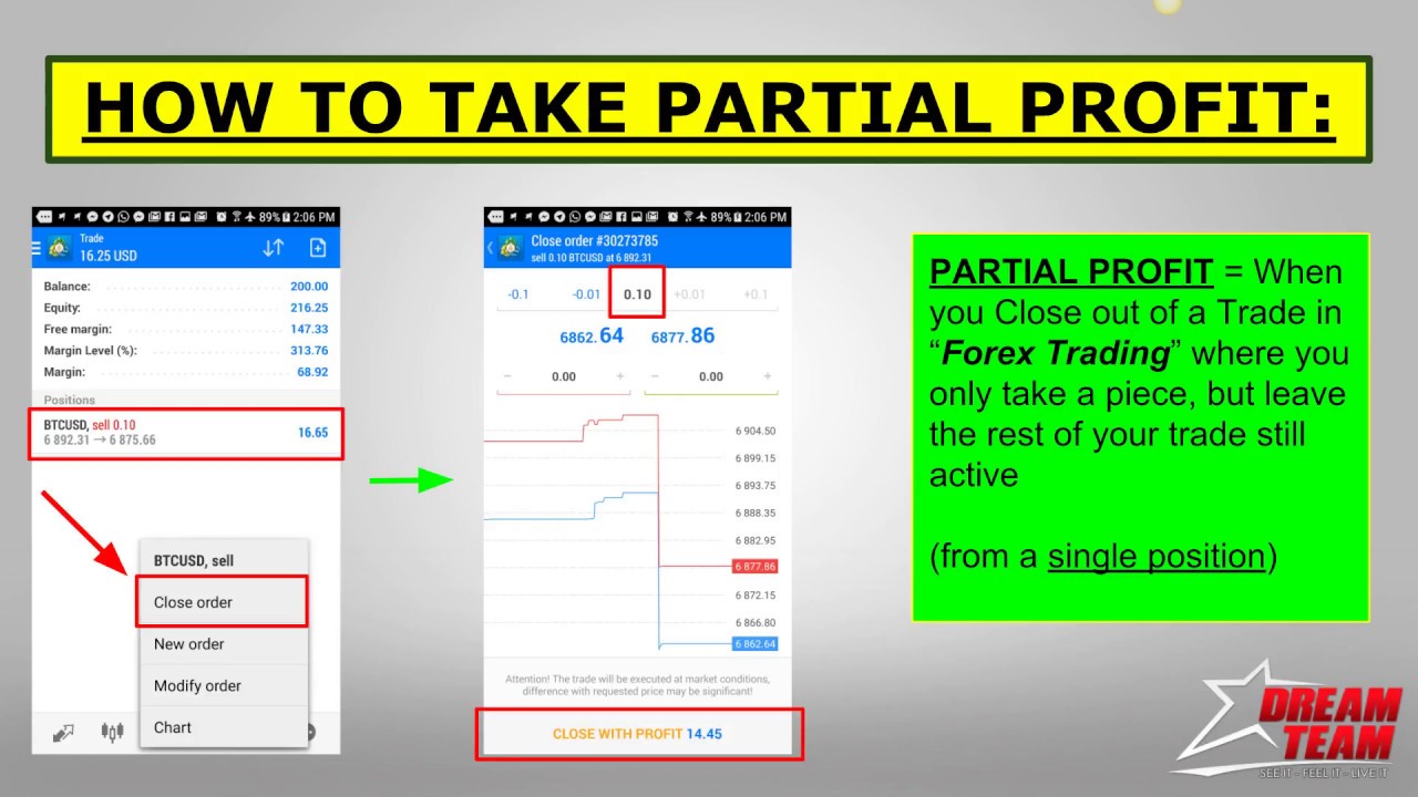 how to close a trade on metatrader 4 app