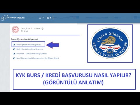 KYK BURS & KREDİ BAŞVURUSU NASIL YAPILIR? (GÖRÜNTÜLÜ ANLATIM)