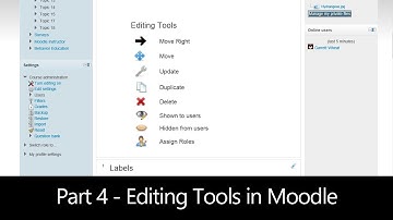 Part 4 - Editing Tools in Moodle (Moodle How To)
