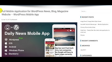 Full Mobile Application for WordPress News, Blog, Magazine Website – WordPress Mobile App