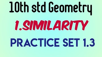 10th std Geometry Practice set 1.3 Similarity class 10